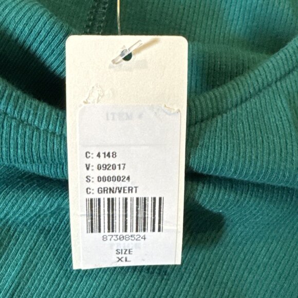 Maeve Anthropologie Twist-Back Ribbed Tank hunter green size X-Large - Picture 5 of 7